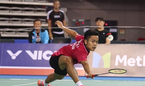 Pemain tunggal putra Indonesia, Anthony Sinisuka Ginting.