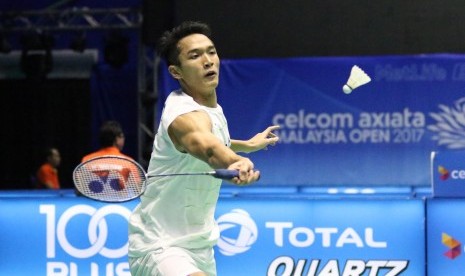 Pemain tunggal putra Indonesia, Jonatan Christie.