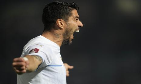 Striker timnas Uruguay, Luis Suarez.