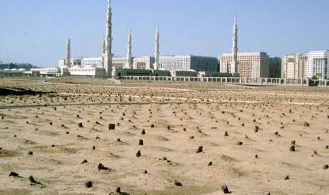 Ucapan Salam Nabi Muhammad untuk Penghuni Kubur. Foto: Pemakaman Baqi diperuntukan bagi jamaah haji yang wafat di Madinah, Arab Saudi.