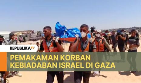 Pemakaman korban genosida Israel di pemakaman Turki di Gaza