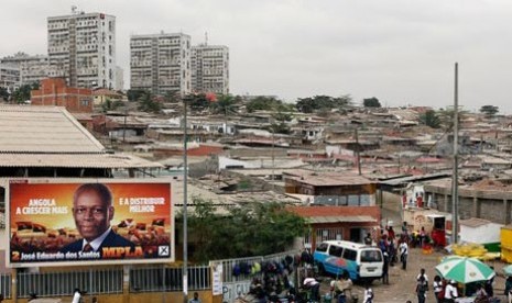 Pemandangan di satu sudut Kota Luanda, Ibu Kota Angola.