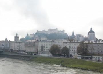 Pemandangan kota tua Salzburg