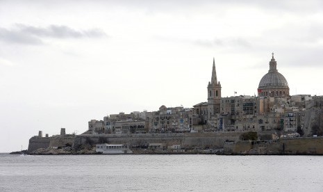 Pemandangan Kota Valetta di Malta.