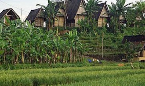 Pemandangan suasana pedesaan.