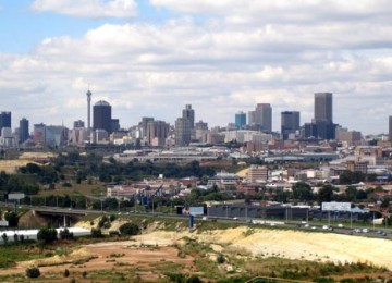 Pemandangan kota Johannesburg, Afrika Selatan