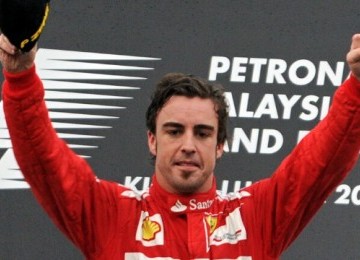 Pembalap Ferrari Fernando Alonso