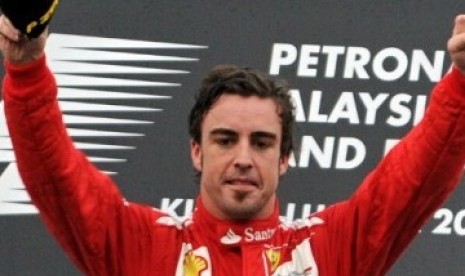 Pembalap Ferrari Fernando Alonso