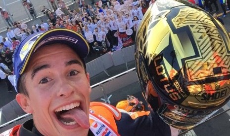 Pembalap Honda Marc Marquez