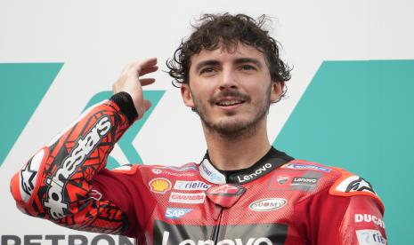 Pembalap Italia Francesco Bagnaia dari Ducati Lenovo Team jadi juara MotoGP 2022