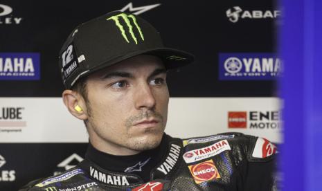 Pembalap MotoGP Spanyol Maverick Vinales dari tim Monster Energy Yamaha MotoGP.