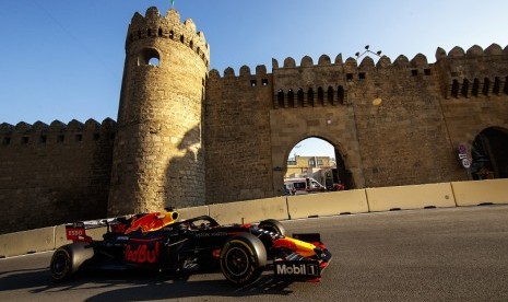 Pembalap Red Bull Max Verstappen di GP Azerbaijan.