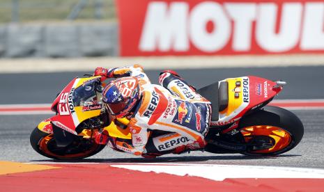 Pembalap Spanyol dari Tim Repsol Honda Marc Marquez. 