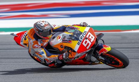 Pembalap Spanyol Marc Marquez dari Repsol Honda