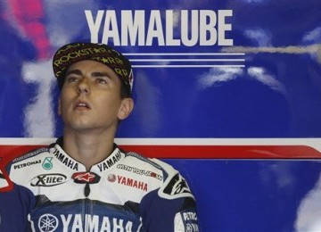 Pembalap tim Yamaha, Jorge Lorenzo.