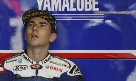 Pembalap tim Yamaha, Jorge Lorenzo.