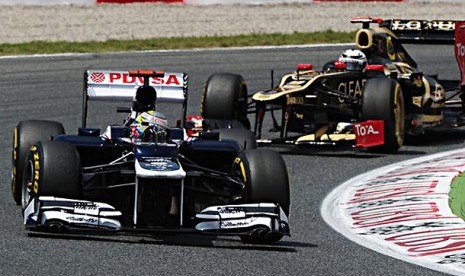 Pembalap Venezuela dari tim William Pastor Maldonado.