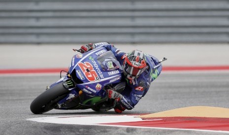 Pembalap Yamaha, Maverick Vinales di sirkuit COTA, GP Amerika Serikat akhir pekan lalu.