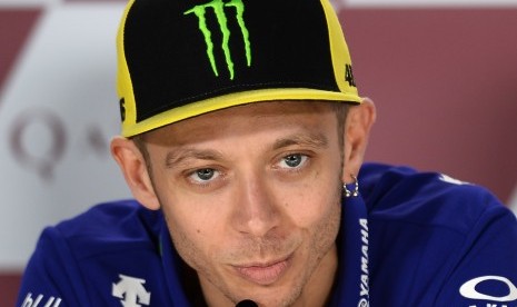 Pembalap Yamaha Movistar, Valentino Rossi.