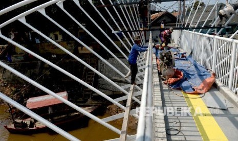 Pembangunan jembatan.  (ilustrasi)