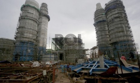 Pembangunan pabrik Pulp & Paper di Desa Sungaii Baung, Air Sugihan, OKI, Sumsel. Kamis (19/11).