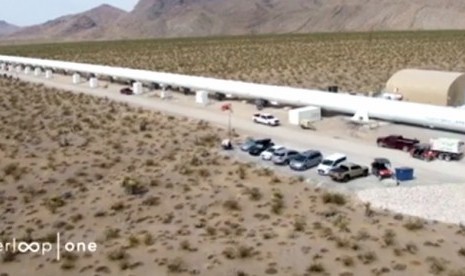 Pembangunan tabung Hyperloop, jalur kereta super cepat di AS