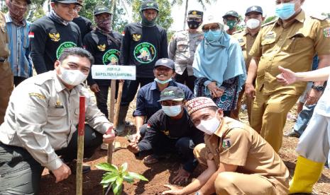 Pembinaan penanaman alpukat oleh Balai Pelatihan Pertanian (Bapeltan) Lampung kerja sama dengan BPDAS WSS Kementeriaan KLH di kawasan register 38.  