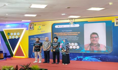 Pembukaan acara The 7th International Conference on Sustainable Innovation di Universitas Muhammadiyah Yogyakarta, Bantul, Rabu (9/8/2023).