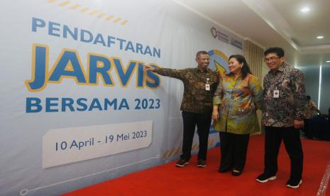 Pembukaan Jalur Penerimaan Vokasi Industri (JARVIS) di Politeknik APP Jakarta pada Senin (10/4/2022). Kementerian Perindustrian menyatakan, Sumber Daya Manusia (SDM) industri merupakan subjek pembangunan ekonomi dan tidak terpisahkan dari proses produksi. 