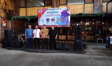 Pembukaan Pelatihan Bidang Musik Digital Recording and Technik Instrumental di Wood Stairs, Jumat (21/6).