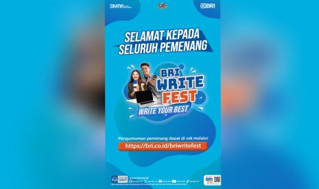 Pemenang BRI Write Fest 2023 resmi diumumkan.