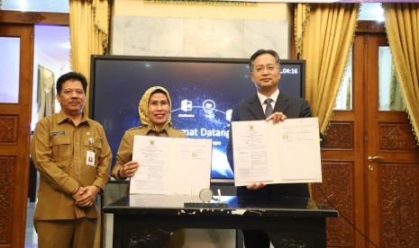  Pemerintah Kabupaten (Pemkab) Serang melakukan memorandum of understanding (MoU) atau penandatanganan kerja sama dengan Pemerintah Kota (Pemkot) Linfen, Provinsi Shanxi, China, Selasa (6/8).