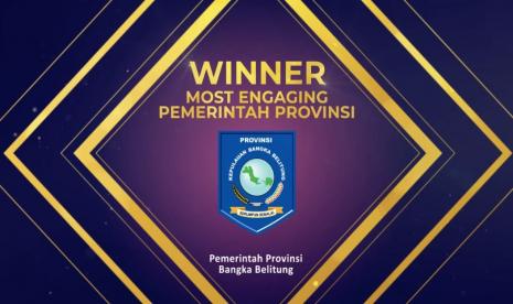 Pemerintah Provinsi Kepulauan Bangka Belitung (Pemprov Babel) berhasil menjadi pemenang dalam Government Social Media (GSM) Awards 2020 pada kegiatan Government Social Media Summit 2020 (GSMS 2020) yang diselenggarakan mulai dari 27-29 November 2020 dengan kategori Most Engaging Pemerintah Provinsi.