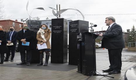 Pemerintah Quebec, Kanada meresmikan sebuah tugu peringatan bagi para korban penembakan tragis di masjid Quebec pada 2017.