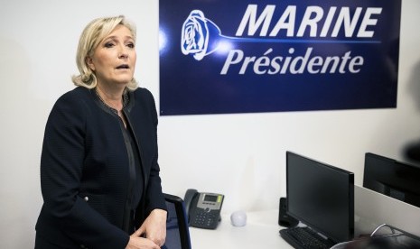 Pemimpin kelompok sayap kanan Prancis, Marine Le Pen.