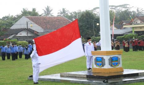 Pemkab Pangandaran memperingati HUT ke-9 Kabupaten Pangandaran, Senin (25/10). 