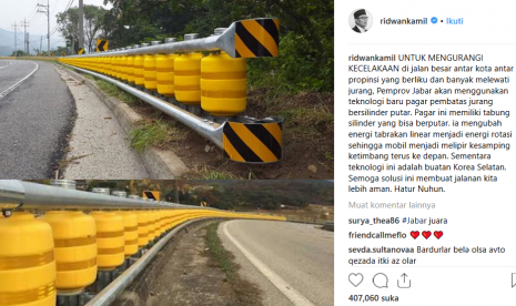 Pemprov Jabar akan memasang road barrier untuk meminimalisir kecelakaan.