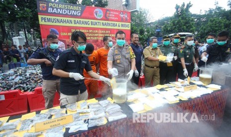 Pemusnahan barang bukti narkoba 