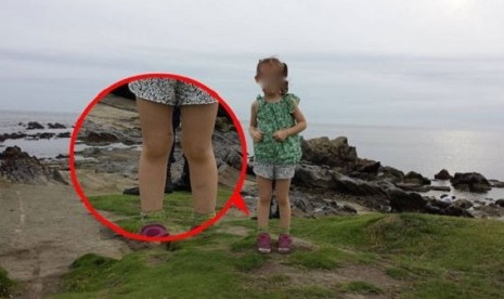 Penampakan hantu pada foto anak di pantai Shonan Jepang