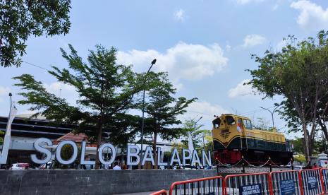 Penampakan monumen baru di Stasiun Balapan Solo, Sabtu (7/10/2023).