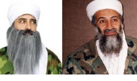 Penampilan Osama bin Laden dijadikan kostum Halloween (kiri) di Amerika Serikat