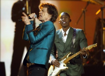 Penampilan Mick Jagger di panggung Grammy Awards, Senin (14/2)