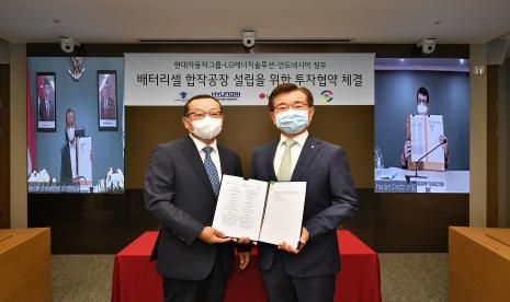 Penandatangan MoU yang diadakan di kantor pusat LG Energy Solution, Seoul. Penandatanganan dilakukan Sung Hwan Cho, President and CEO Hyundai Mobis, dan Jong Hyun Kim, President LG Energy Solution pada 28 Juli lalu