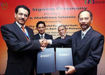 Penandatanganan kerja sama pengoperasian Bank Islam Maladewa