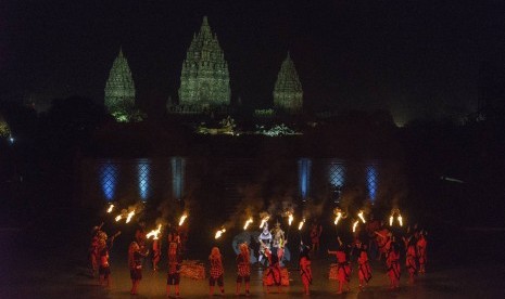 Penari mementaskan sendratari Ramayana di Prambanan, Sleman, DI Yogyakarta, ilustrasi