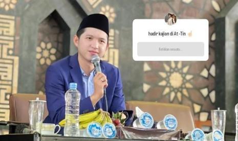 Pendakwah Ustadz Koh Dennis Lim saat mengisi tabligh akbar di Masjid At Tin, Senin (16/9/2024). 