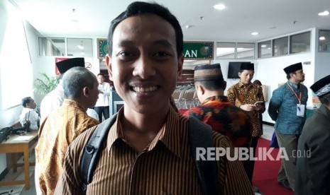 Pendiri Kajian Memberdayakan Umat (KajianMu), Muhammad Ghufron Mustaqim usai menjadi pembicara dalam acara Pengkajian Ramadhan 2018 di Kampus Fakultas FKIP Uhamka, Jakarta Timur, Selasa (29/5).