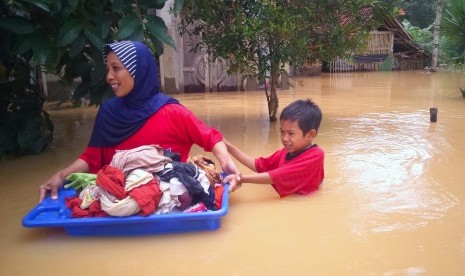 Banjir di wilayah Tasikmalaya (ilustrasi)