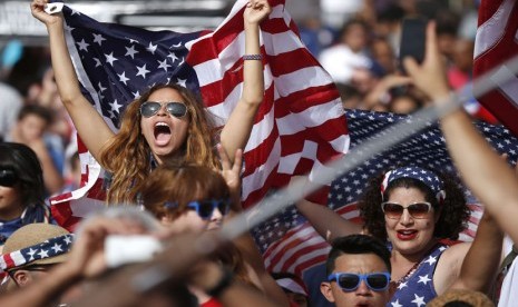 Pendukung Timnas Amerika Serikat.