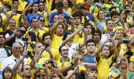 Pendukung Timnas Brasil.